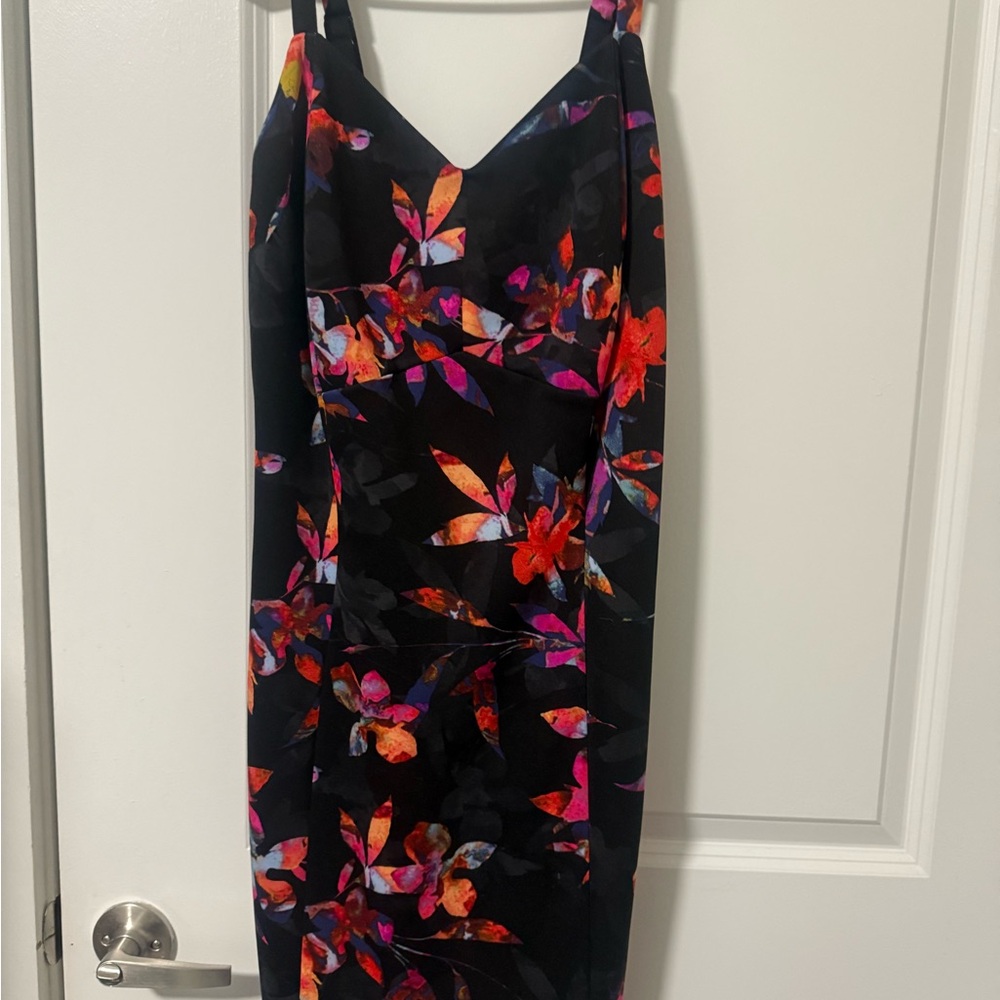 Floral Black Dress